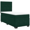 vidaXL Giroletto a Molle con Materasso Verde Scuro 100x200 cm Velluto