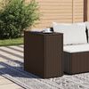 vidaXL Tavolino Giardino Piano Vetro Marrone 58x27,5x55 cm Polyrattan