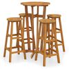 vidaXL Set da Bar da Giardino 5 pz in Legno Massello di Acacia