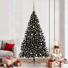 vidaXL Albero di Natale artificiale con luci integrate Nero 210 cm PVC