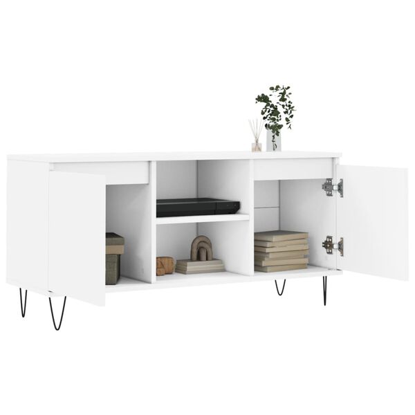 vidaXL Mobile Porta TV Bianco 104x35x50 cm in Legno Multistrato