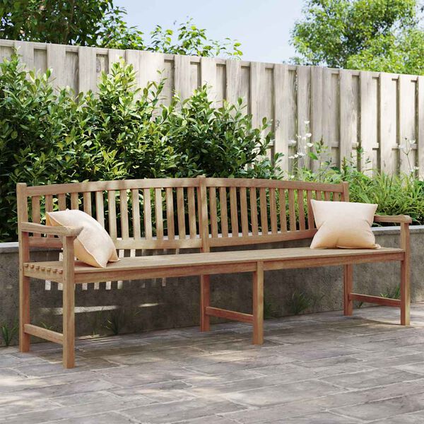 vidaXL Panca da Giardino 228x59,5x90 cm in Legno Massello di Teak