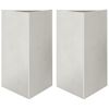 vidaXL Fioriere da Giardino 2 pz Triangolari 50x43x75 cm Acciaio Inox