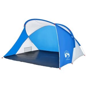 vidaXL Tenda da Spiaggia 2 Persone Pop-Up Azzurra Impermeabile