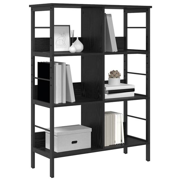 vidaXL Libreria Rovere Nero 82 x 32 x 112 cm Legno multistrato