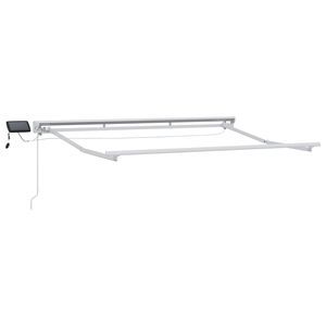 vidaXL Cornice per Tenda Manuale con LED Bianco 2,5 x 2 m Alluminio