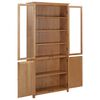 vidaXL Libreria con 4 Ante 90x35x200 cm in Rovere Massello e Vetro