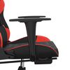 vidaXL Sedia da Gaming con Poggiapiedi Nero e Rosso in Similpelle