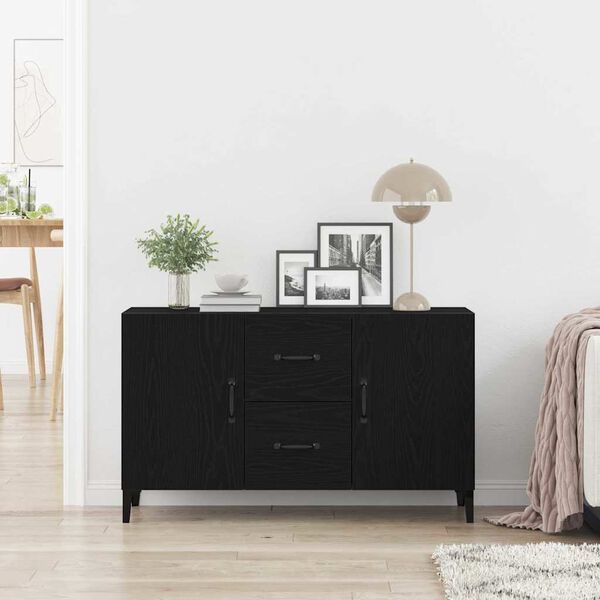 vidaXL Credenza con cassetto Nero 100 x 36 x 60 cm Legno multistrato