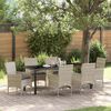 vidaXL Set da Pranzo per Giardino 7 pcs Grigio chiaro polyrattan