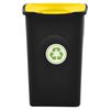 vidaXL Cestino con Coperchio Incernierato 50L Nero e Giallo