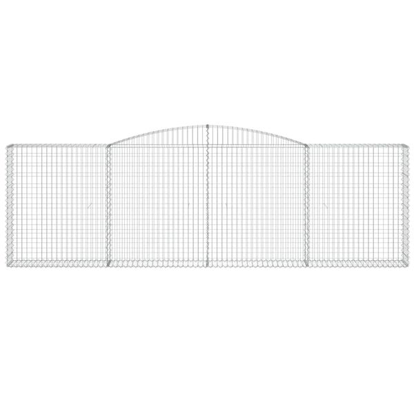 vidaXL Cesto Gabbione ad Arco 400x30x120/140 cm Ferro Zincato