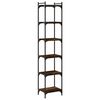 vidaXL Libreria a 6 Ripiani Rovere Fumo 40x30x188 cm Legno Multistrato