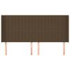 vidaXL Testiera ad Orecchio Marrone Scuro 183x16x118/128 cm in Tessuto