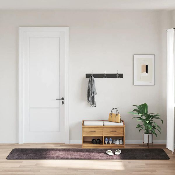 vidaXL Tappeto Lavabile 80x300 cm Antracite