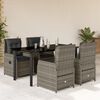 vidaXL Set da Pranzo da Giardino 5 pz con Cuscini in Polyrattan Grigio