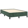 vidaXL Giroletto a Molle con Materasso Verde Scuro 120x190 cm Velluto