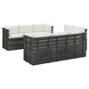 vidaXL Set Divani da Giardino su Pallet 9 pz con Cuscini Massello Pino