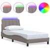 vidaXL Giroletto senza Materasso Hanko Tortora 80x200 cm Tessuto