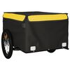 vidaXL Rimorchio da Bici Nero e Giallo 45 kg in Ferro