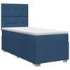 vidaXL Letto box spring con materasso Blu 100 x 200 cm Tessuto