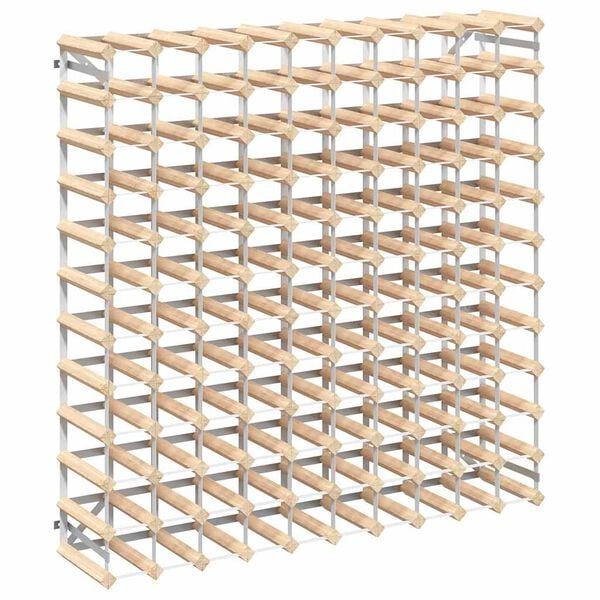 vidaXL Portavini da 120 Bottiglie in Legno Massello di Pino