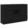 vidaXL Credenza con cassetto Nero 100 x 30 x 65,6 Legno multistrato