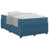 vidaXL Struttura letto con materasso Blu 120 x 190 cm Velluto