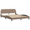 vidaXL Letto Viana con Materasso Cappuccino 160x200cm Similpelle