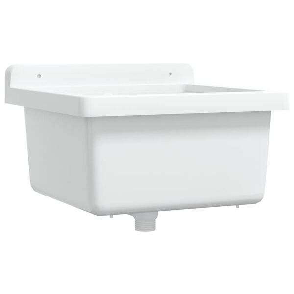 vidaXL Lavabo a Parete Bianco 40x40x24 cm in Resina
