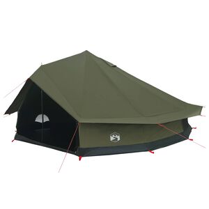 vidaXL Tenda Familiare Verde militare 12-Persone Policotone