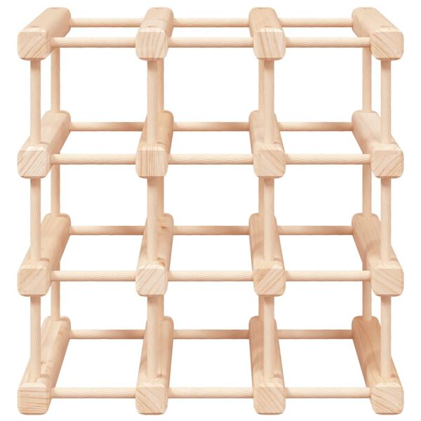 vidaXL Portabottiglie Vino 12 Bottiglie 36x23x36cm Legno Massello Pino