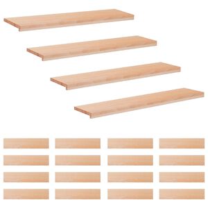 vidaXL Tappeti per scale 20 pz 120 x 30 x 2 cm Naturale