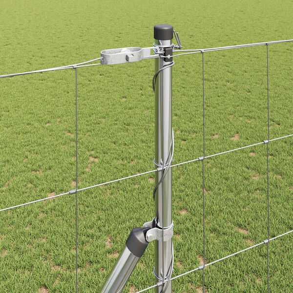 vidaXL Palo della recinzione Zincato 25 x 1,4 m Acciaio