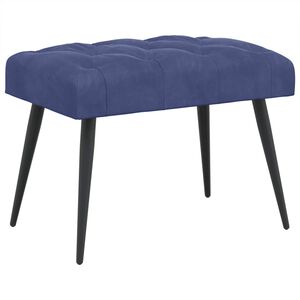 vidaXL Panchina con bottoni imbottiti Blu Polizia 60 x 40 x 45 cm