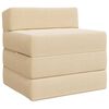 vidaXL Divano Letto Pieghevole Crema 200 x 70 x 15 cm Tessuto in Cords