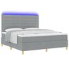 vidaXL Letto a Sorgente LED Grigio chiaro 180 x 200 cm Tessuto