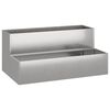 vidaXL Vaso da giardino Argento 100 x 60 x 45 cm Acciaio inossidabile