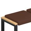 vidaXL Cuscino per panchina 2 pcs Similpelle Marrone Profondit&agrave; 35 cm