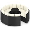 vidaXL Set Divani da Giardino 9 pz con Cuscini in Polyrattan Nero