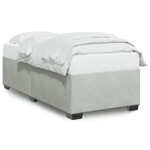 vidaXL Giroletto senza Materasso Grigio Chiaro 80x200 cm Velluto