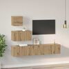 vidaXL Set mobile TV 4 pcs Rovere artigianale Legno multistrato