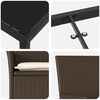 vidaXL Set da Pranzo per Giardino con cuscino 5 pcs Marrone polyrattan