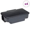 vidaXL Trappole per Topi 4 pz Nere 22x12,5x7,5 cm