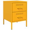 vidaXL Comodino Giallo Senape 36x39x50,5 cm in Acciaio