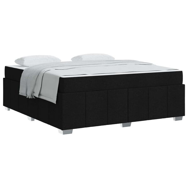 vidaXL Struttura del letto con materasso Nero 180 x 200 cm Tessuto