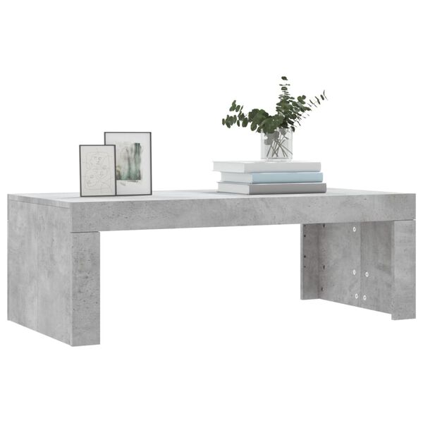 vidaXL Tavolino Salotto Grigio Cemento 102x50x36 cm Legno Multistrato