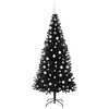 vidaXL Albero di Natale con 300 LED con supporto Nero 210 cm PVC