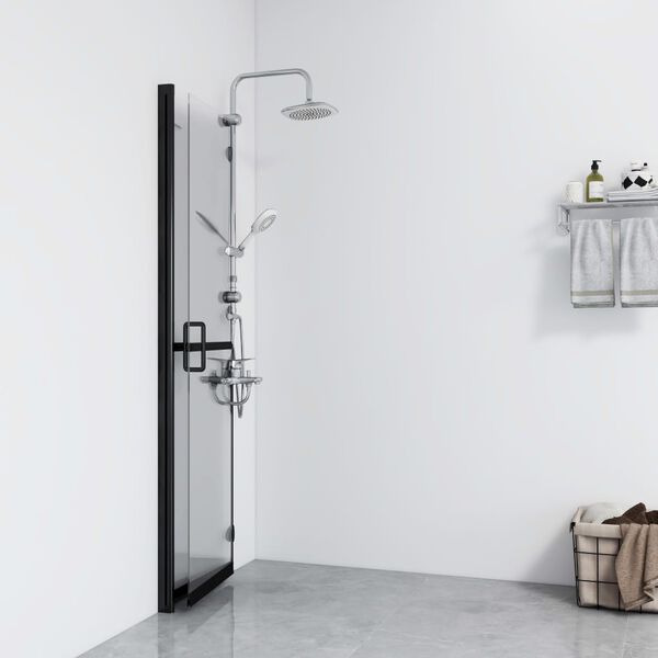 vidaXL Parete per Doccia Walk-in Pieghevole in Vetro ESG 90x190 cm