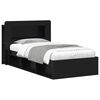 vidaXL Telaio del letto con storage con testiera Nero 90 x 190 cm